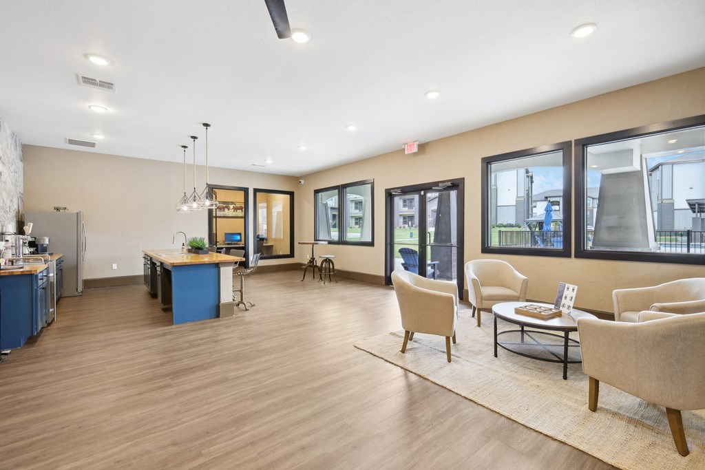 the preserve at ballantyne commons living room and kitchen