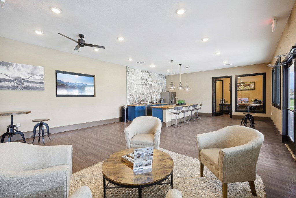 the preserve at ballantyne commons living room and kitchen