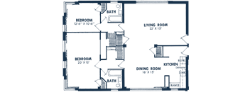 two bedroom floor plan 