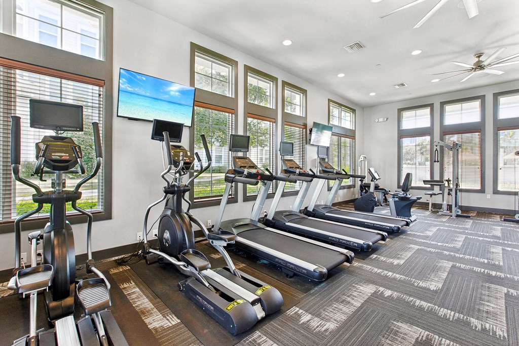 the gym with treadmills and cardio equipment at the resort at governors crossing