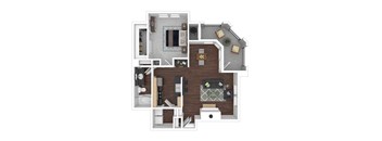 bedroom floor plan an in 1 bed 1 bath, opens a dialog
