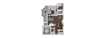 bedroom floor plan an in 3d
