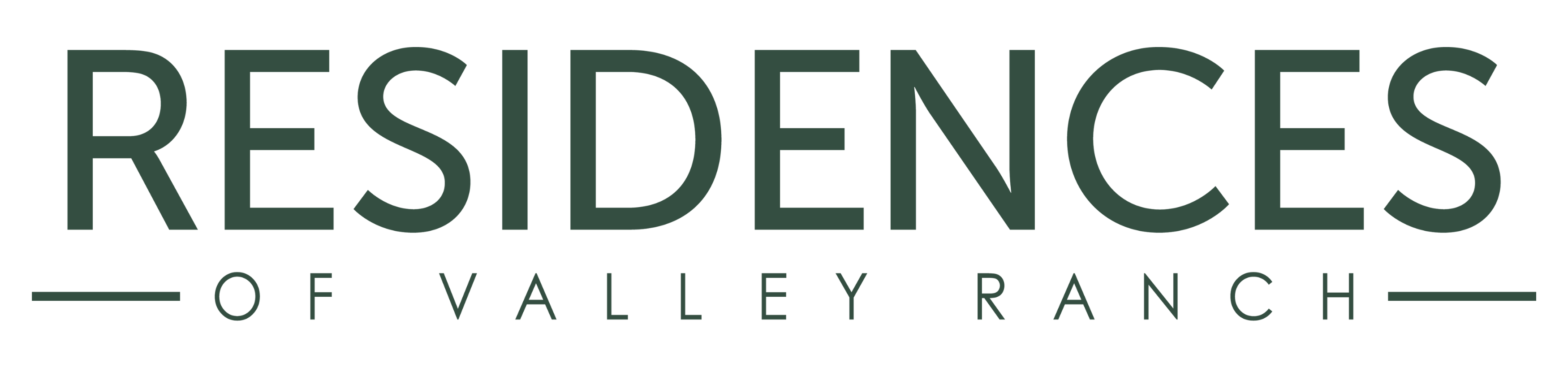 A logo that says Residences of Valley Ranch.