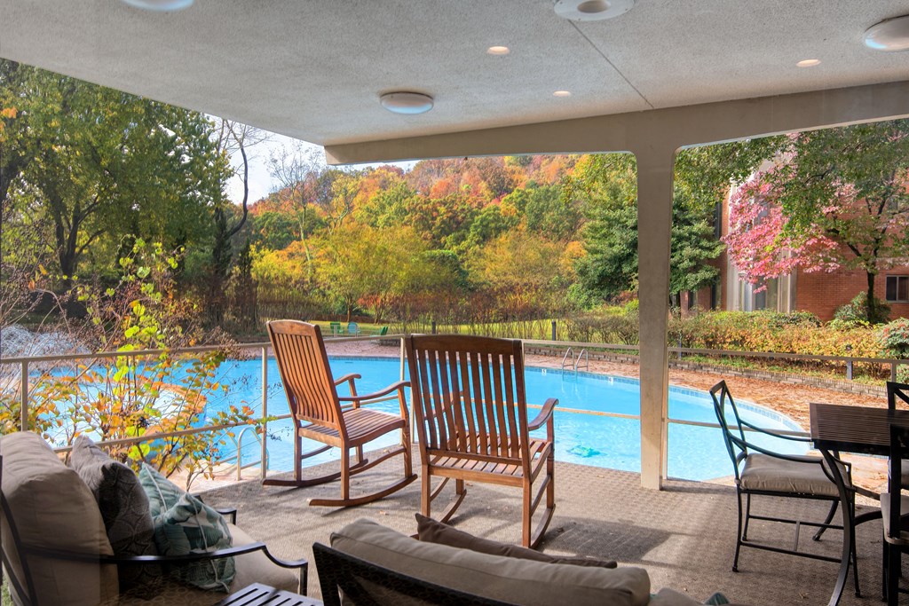 our apartments showcase a beautiful screened in porch