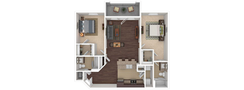 a floor plan of a bedroom with a bathroom