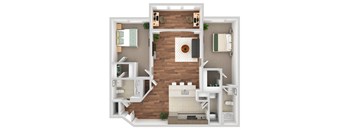 a floor plan of our studio apartments at university gardens in tempe, az