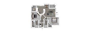 a1 floor plan  1 bedroom with 2 baths  119