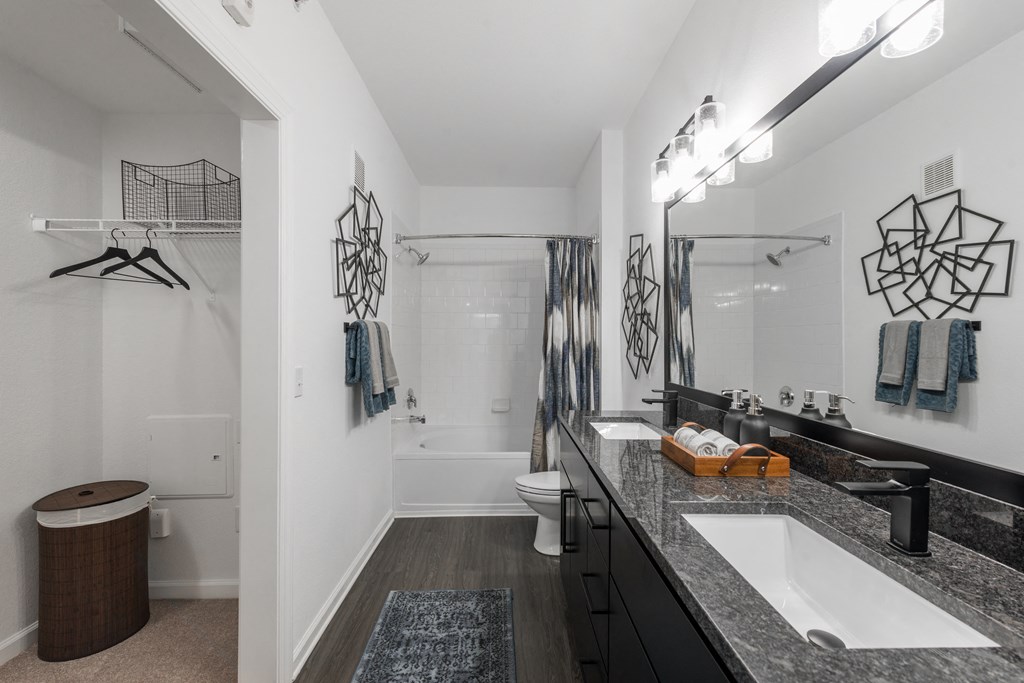 our apartments offer a bathroom with a shower and tub