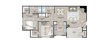 3d floor plan of a private residence