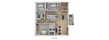 the outlook floor plan  1 bedroom floor plan
