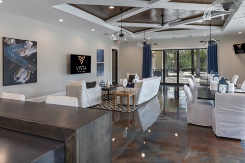 a view of the lobby at the vista at creve coeur apartments in creve