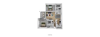 bedroom floor plan an in 3d