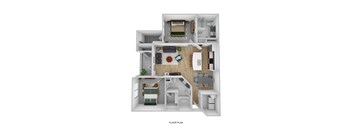 bedroom floor plan an in 3d