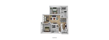 bedroom floor plan an in 3d