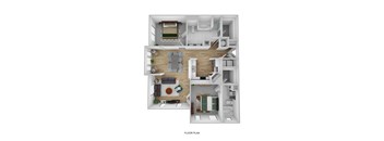 bedroom floor plan an in 3d