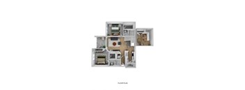 bedroom floor plan an in 3d