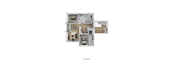 bedroom floor plan an in 2d