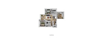bedroom floor plan an in 3d