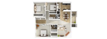 the living room floor plan of a 1 bedroom apartment