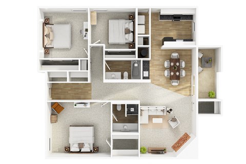 the living room floor plan of a 1 bedroom apartment