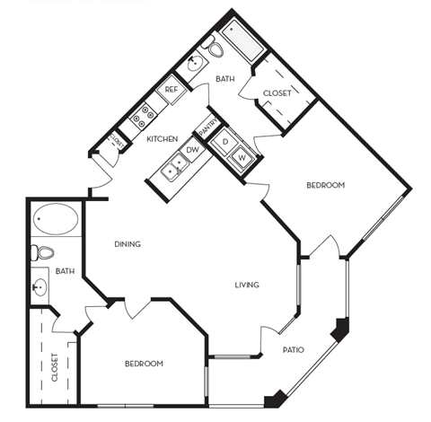 an illustration of a hypothetical floor plan of a house