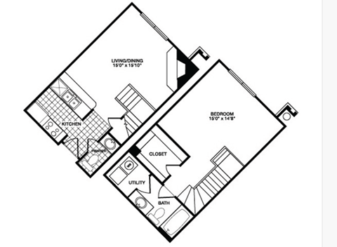 the floor plan of the marquette apartments
