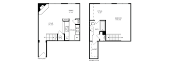a floor plan of a house with a small footprint and a room with a bathroom