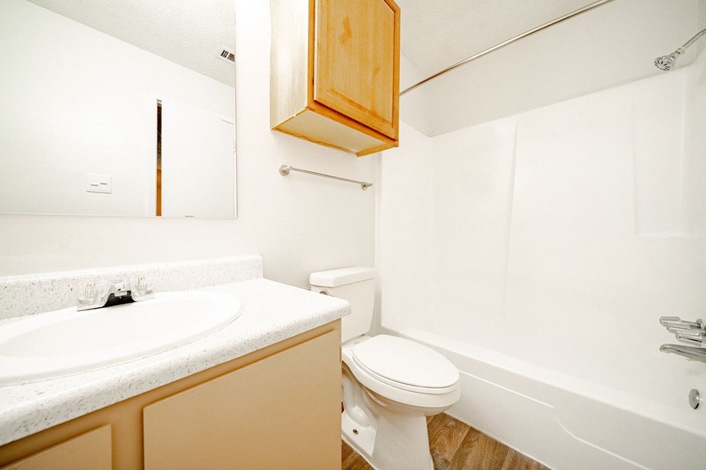 a bathroom with a sink toilet and a shower