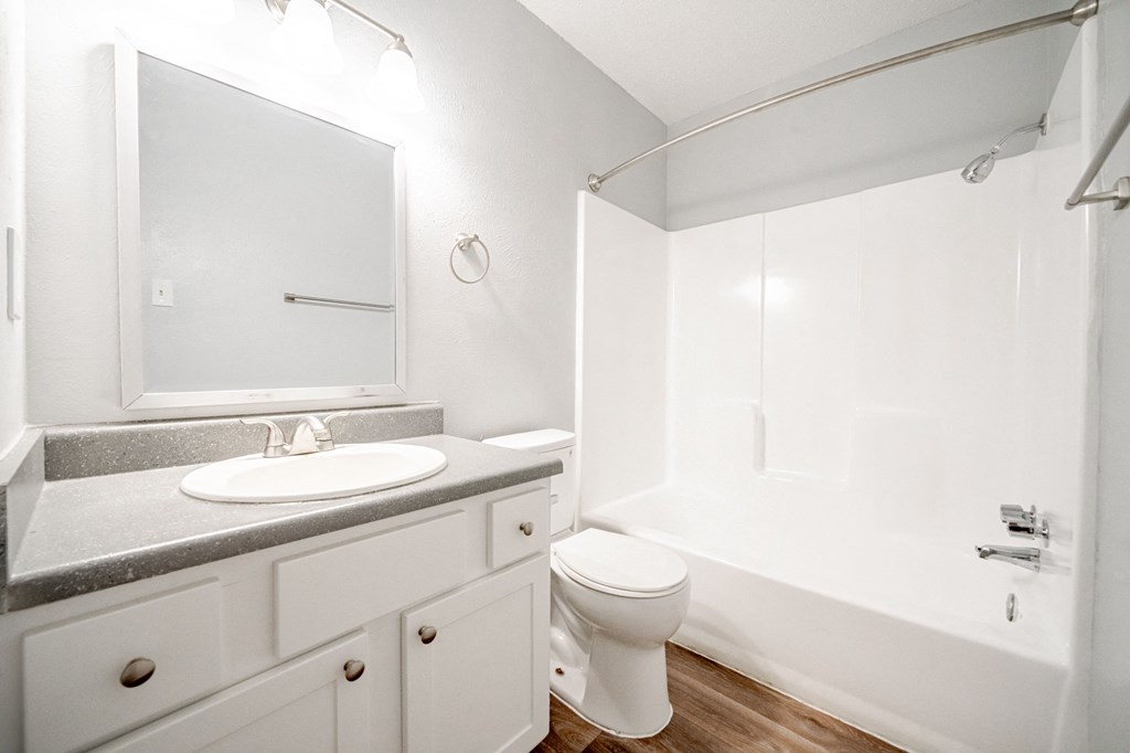 a bathroom with a sink toilet and a shower