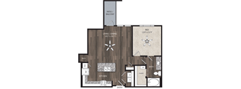 a1 floor plan  studio with 1 bedroom  503 square feet