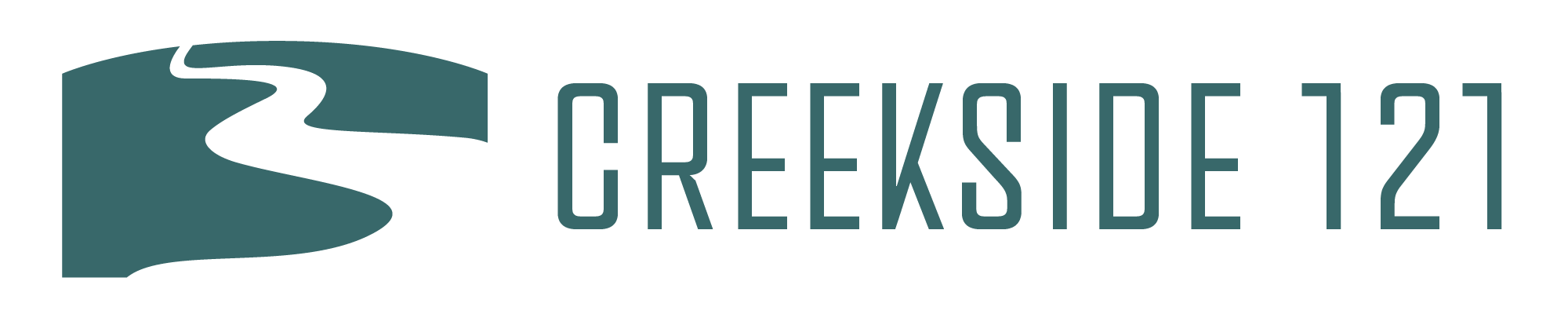 A logo with a stylized letter S and the words "CREEKSIDE 121" in a teal color.