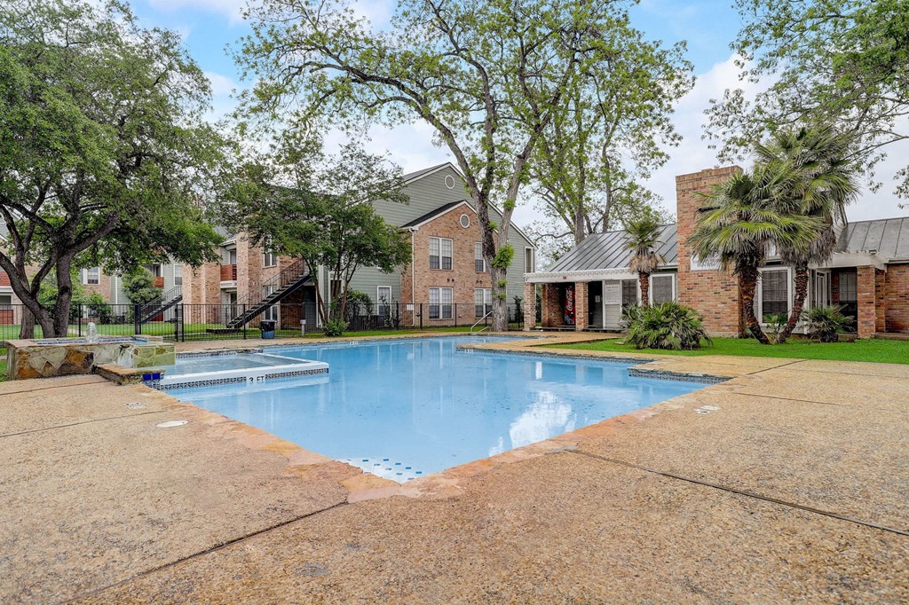 the swimming pool at our apartments