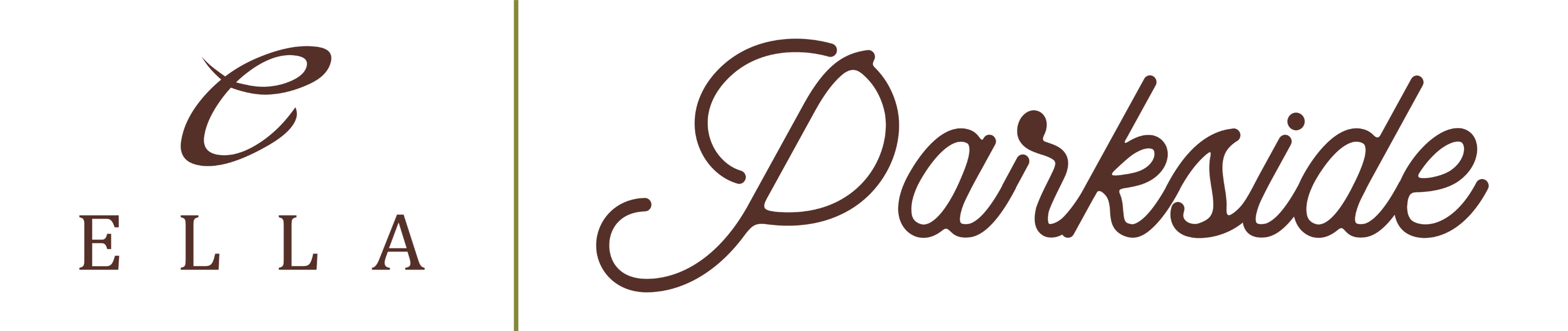 A green background with a stylized letter "E" and the word "Ella" on the left, and a stylized letter "P" and the word "Parside" on the right.