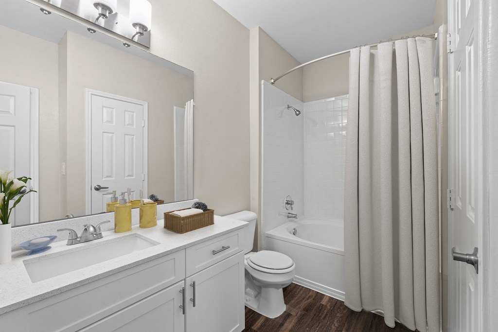 a bathroom with a shower and a sink and a toilet