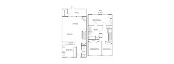 a floor plan of a bedroom apartment