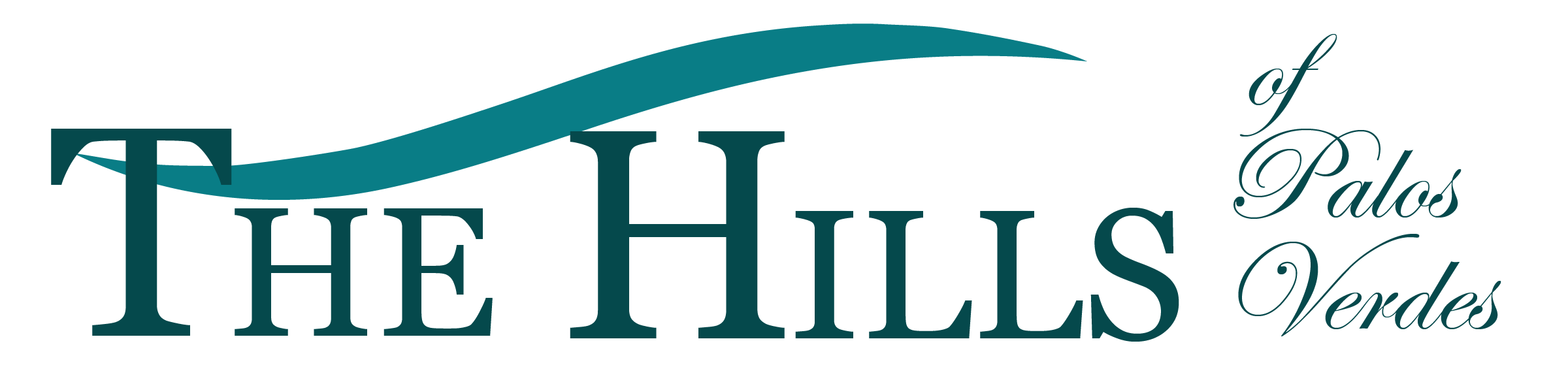 The Hills of Palos Verdes logo with a teal swoosh.