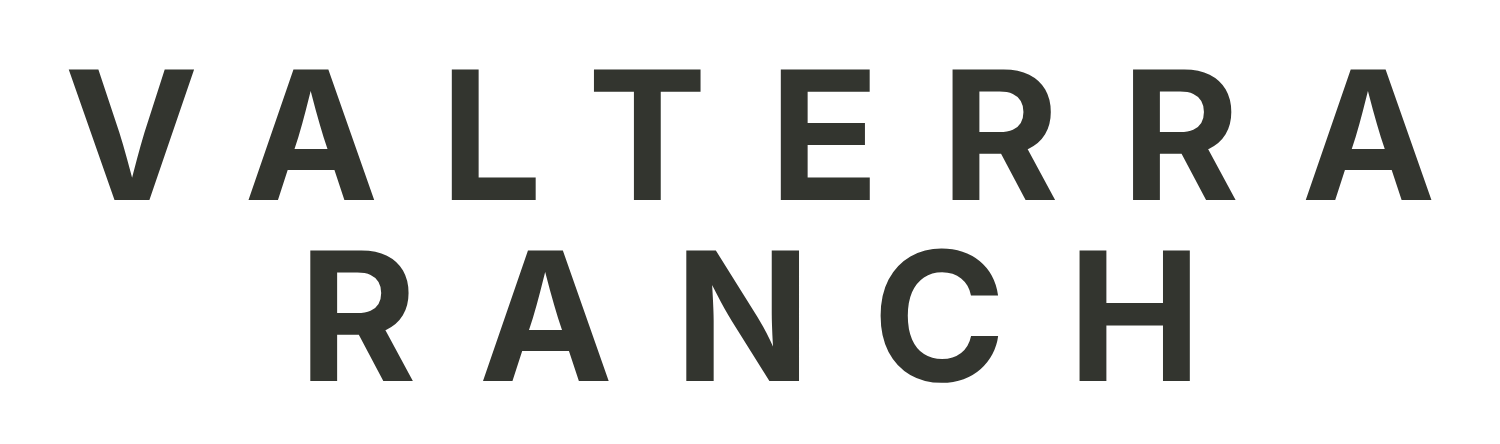 The image displays the words "VALTERRA RANCH" in large, bold letters.