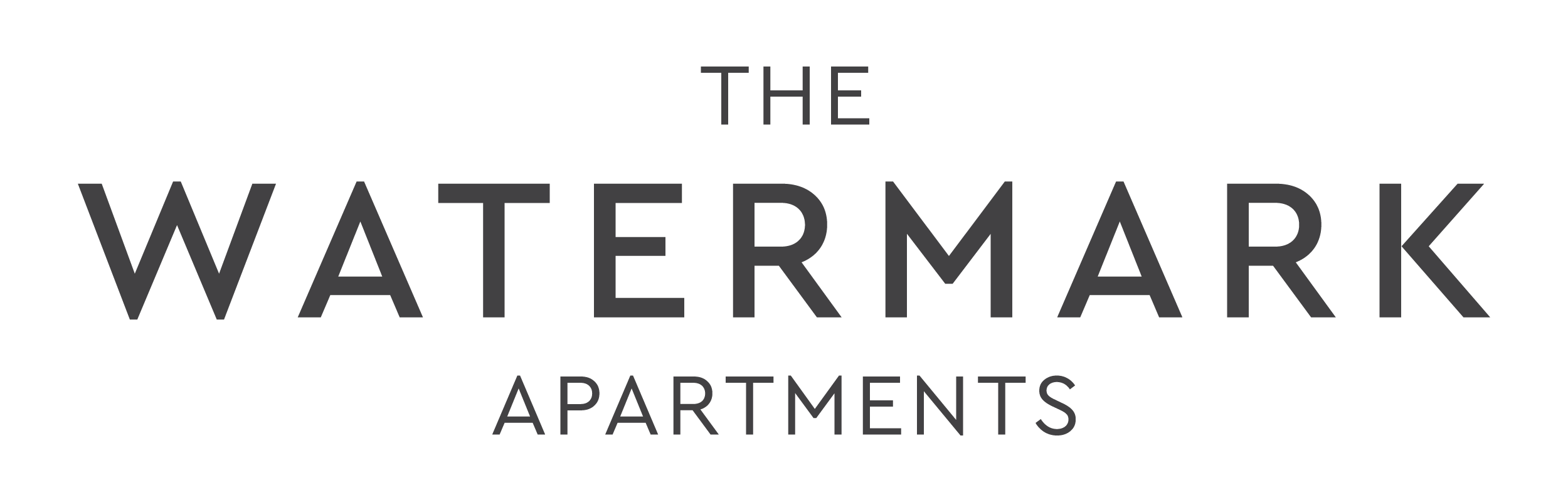 The image is a logo for Watermark Apartments.