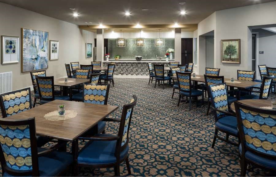 a large room with a bunch of chairs in it