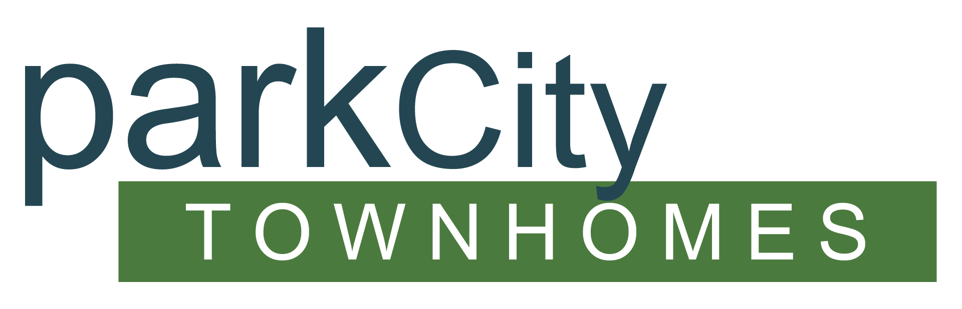 The image is of a logo for ParkCity Townhomes.