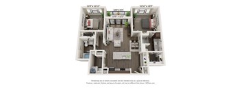 a 1 bedroom floor plan with a bathroom and a living room