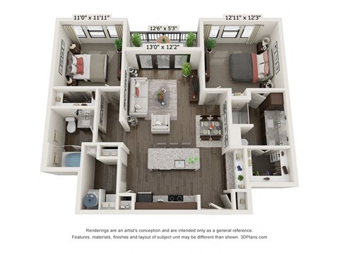 a 1 bedroom floor plan with a bathroom and a living room