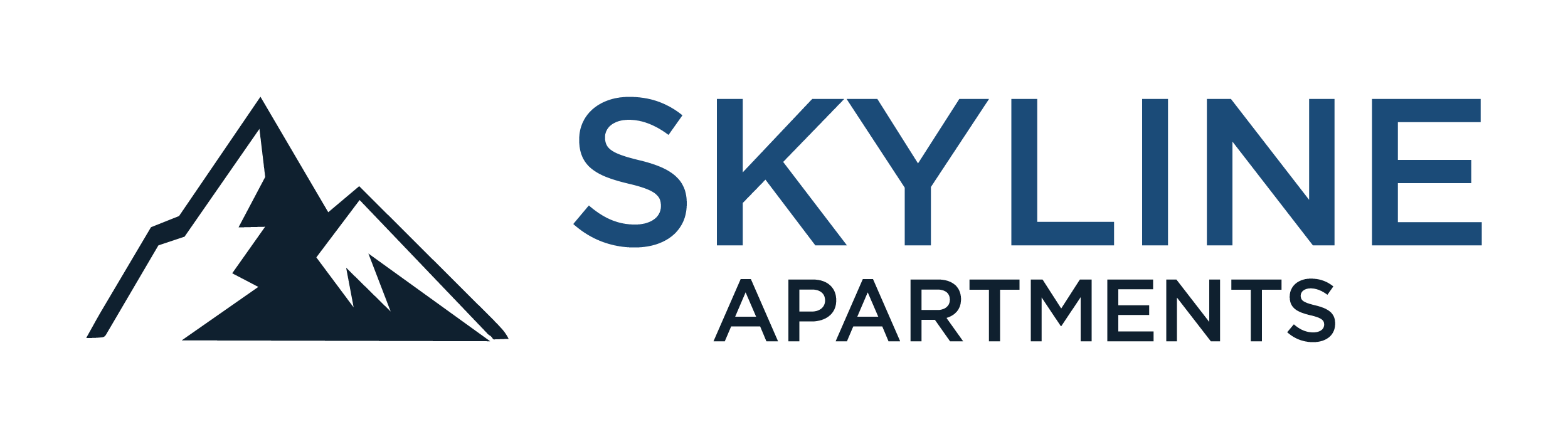 The image is a logo for a company named Skyline Apartments.