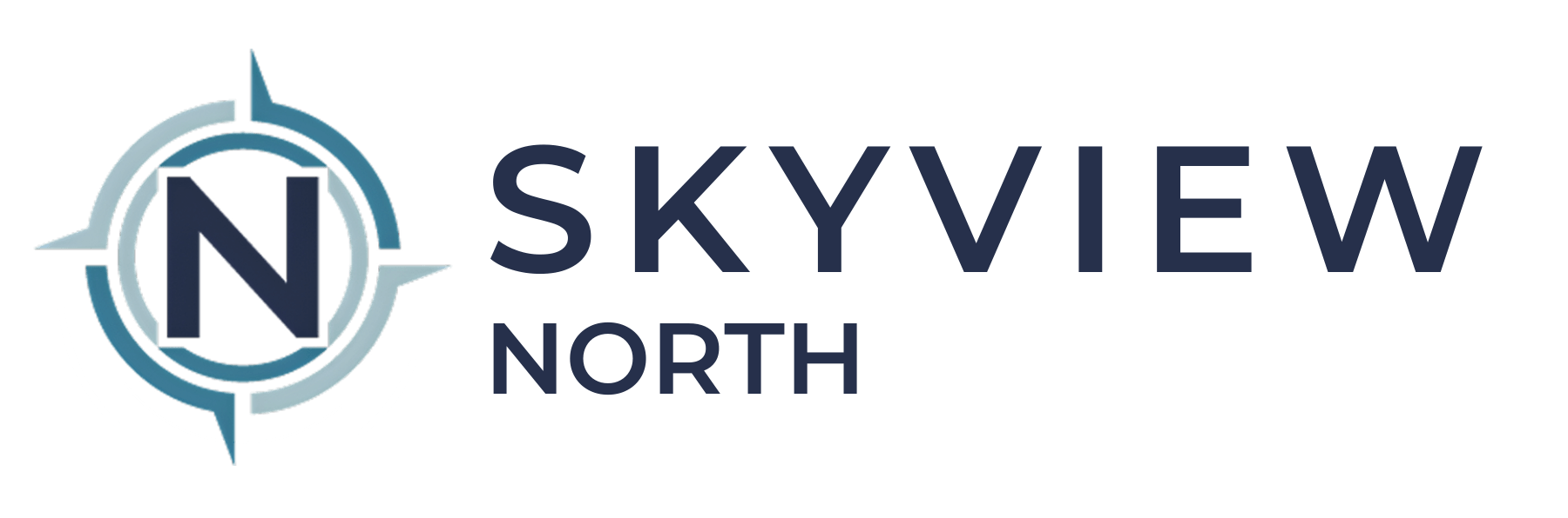 The image features a compass logo with the words "SKYVIEW NORTH" prominently displayed.