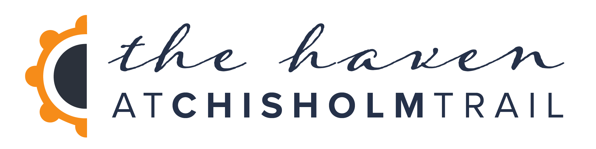 The image is a logo for "The Havenatchisholmtrail" with a stylized gear on the left side.