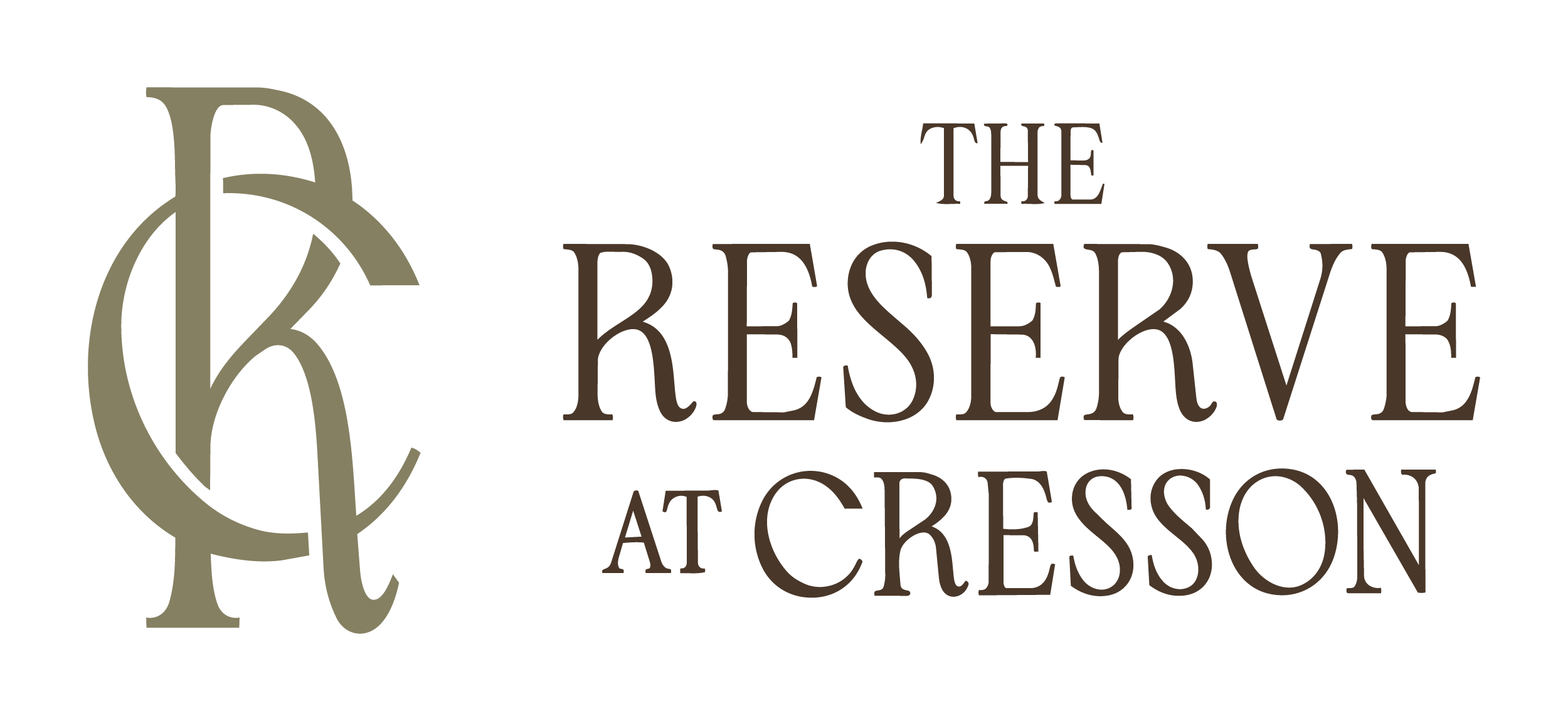 The Reserve at Cresson logo with a green background.