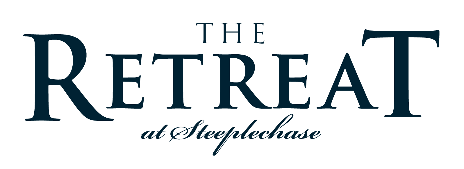 The image is a logo for "The Retreat at Steeplechase".