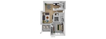 a floor plan of a home with a bedroom and a living room