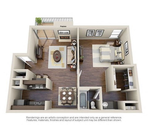 A2 Floor Plan  at Creek on Calloway, Richland Hills, TX