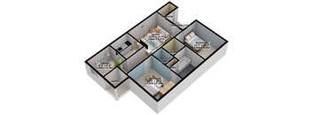 a floor plan of a home with a bedroom and a bathroom